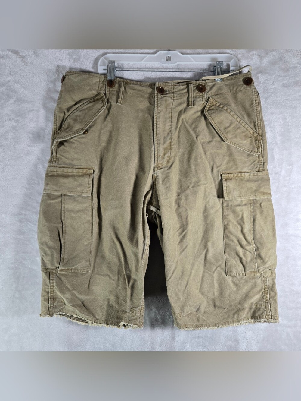 Visvim Cargo Shorts Size 5 / 36 Khaki Multiple Pockets Relaxed Fit 12" Japan